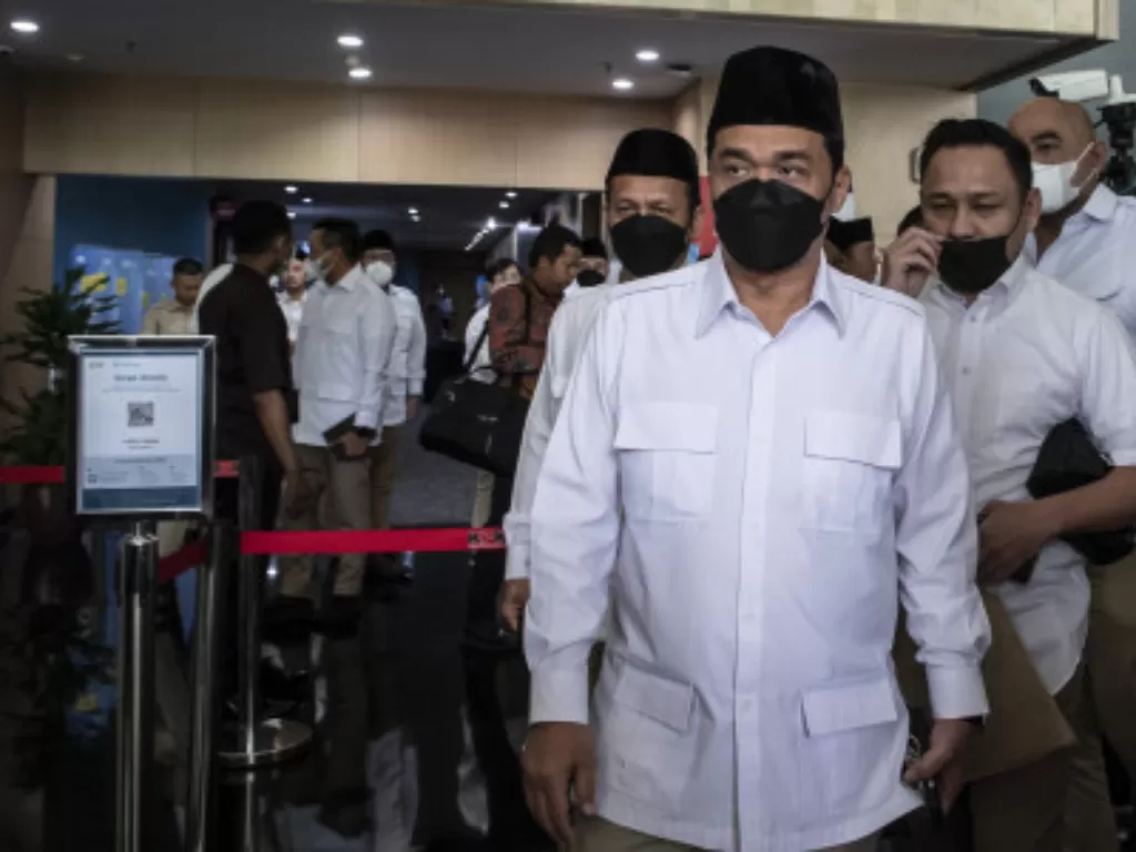 Ketua DPD Gerindra DKI yang juga Wakil Gubernur DKI Jakarta Ahmad Riza Patria. (ANTARA FOTO/Muhammad Adimaja)