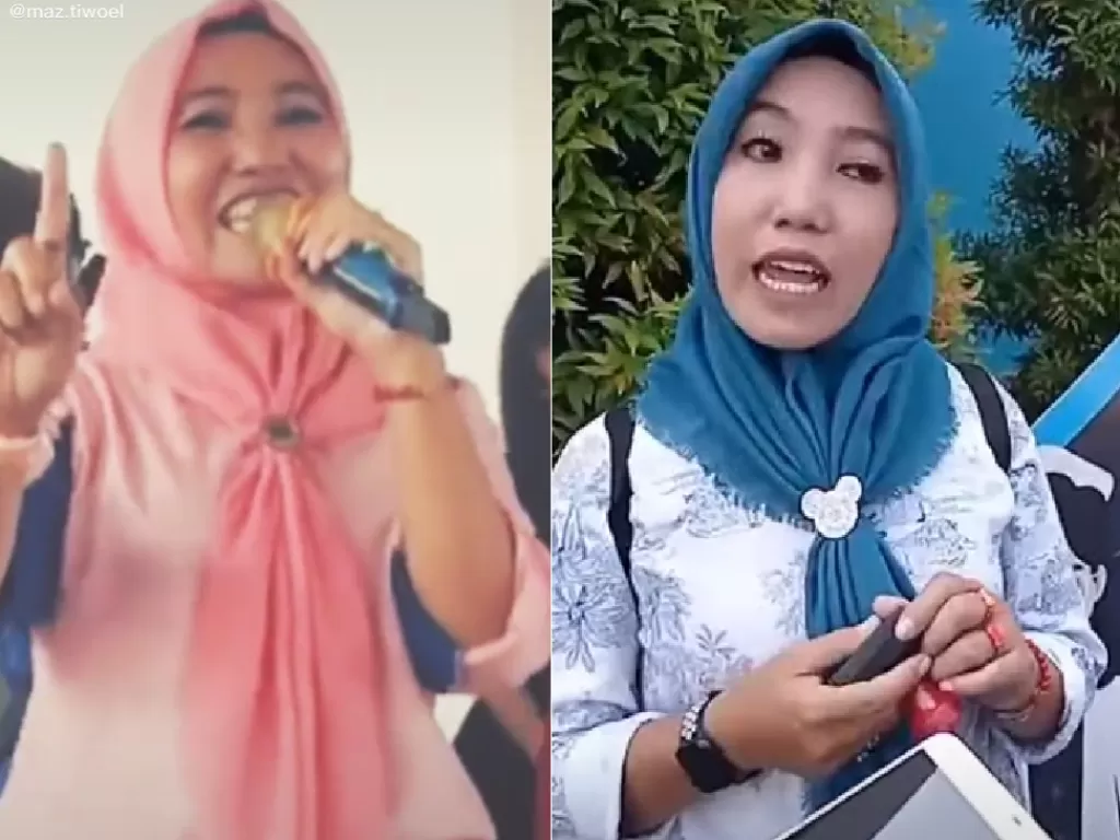 Viral penyanyi membawakan lagu 'Sikok Bagi Duo' yang dinilai mengandung lirik promosi narkoba. (Tiktok/Youtube Short).