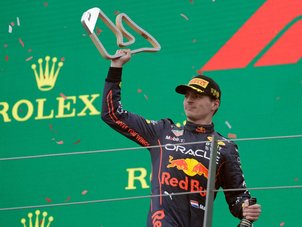 Pebalap Red Bull, Max Verstappen juara dua di GP Austria. (REUTERS/Leonhard Foeger)