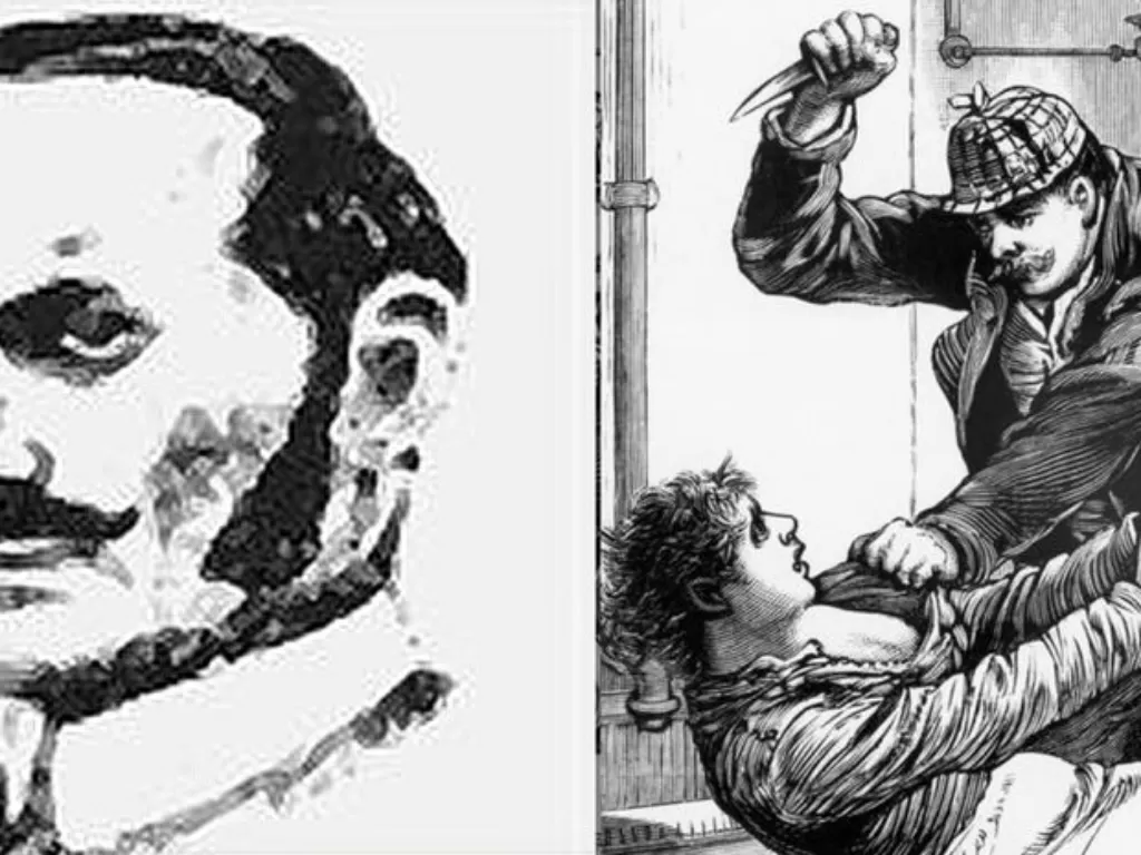 Ilustrasi Jack The Ripper saat melakukan aksi pembunuhan. (Mysteryofuniverse)