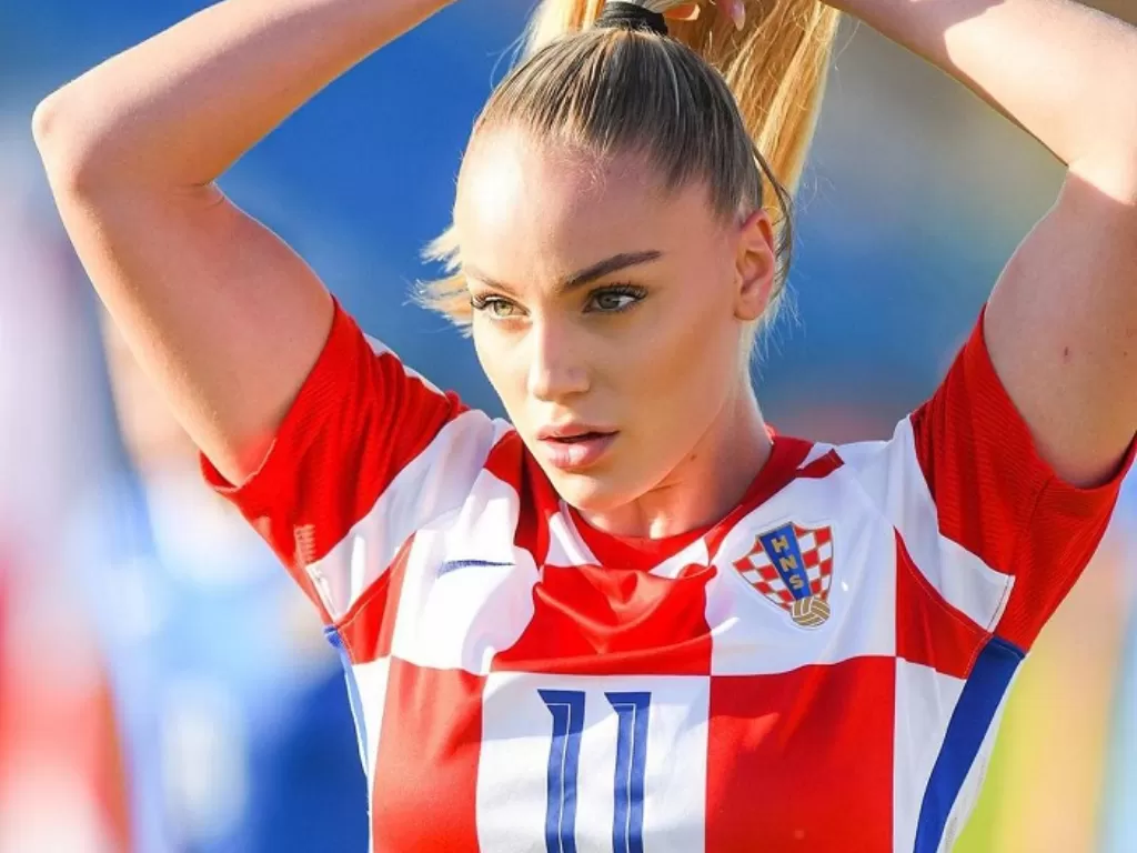 Pesepakbola wanita asal Kroasia Ana Maria Markovic. (Instagram/@anamxrkovic)