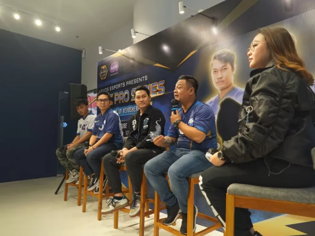 Acara konferensi pers peluncuran dan penayangan acara televisi realitas (reality show) EVOS Fams Cup (EFC) Pro Series 2022 bersama AXIS, Jakarta, Kamis (17/07/2022). (ANTARA/HO)