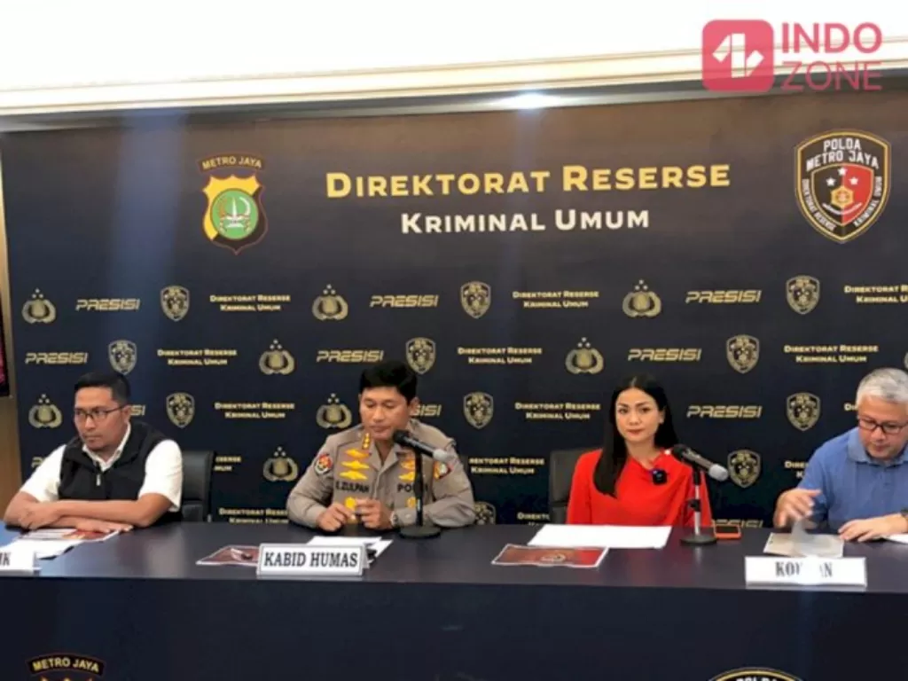 Konferensi pers Polda Metro Jaya kasus mafia tanah Nirina Zubir. (INDOZONE/Samsudhuha Wildansyah).