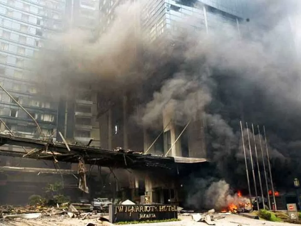 JW Marriott saat bom meledak tahun 2003. (Wallstreetjournal)