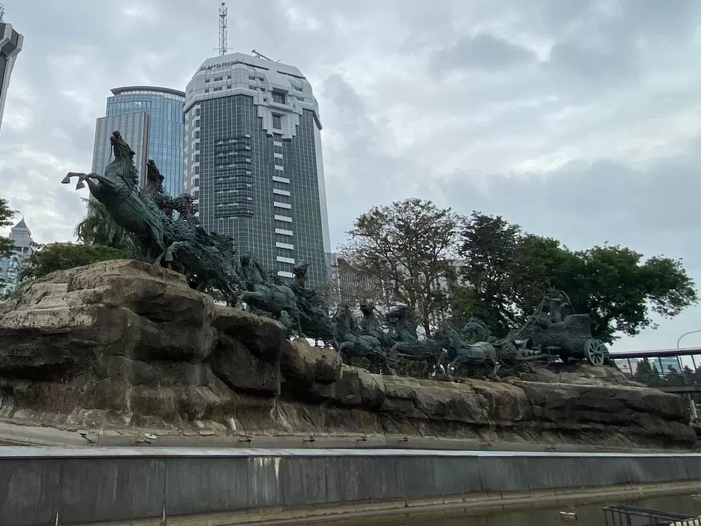 Patung Kuda Indosat, dibangun era Presiden Soeharto. (Jafriyal/Z Creators)