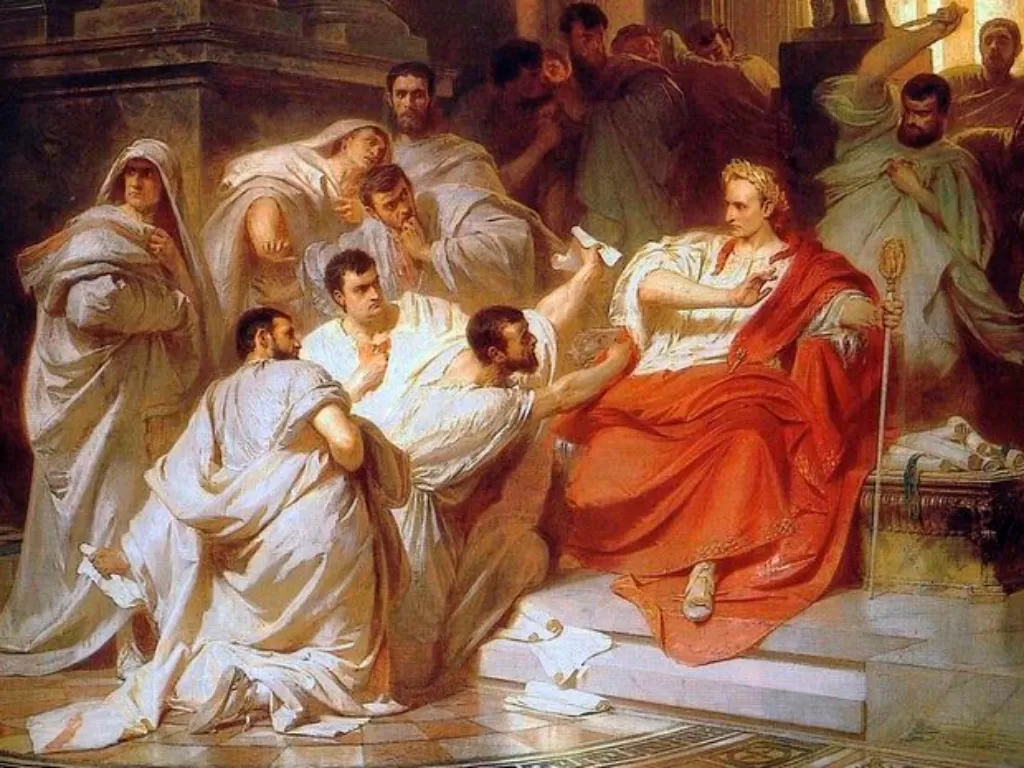 Ilustrasi kaisar Romawi yang ditodong rakyatnya. (Ancient Origins)