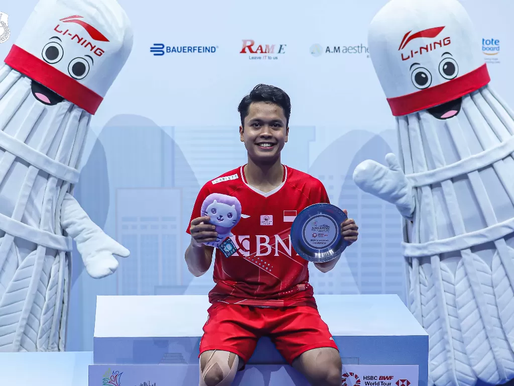 Anthony Ginting juara Singapore Open 2022. (Dok. PBSI)