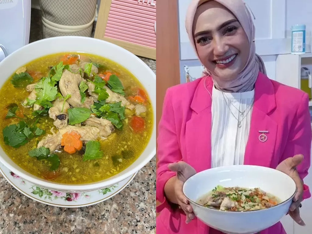 Resep sup ayam ala Mama Lita (Ilustrasi/Instagram/ms_raff/ANTARA/Suci Nurhaliza)