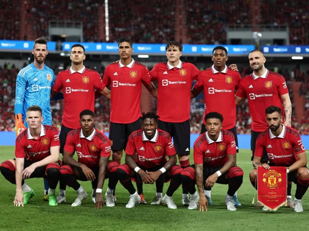 Skuad Manchester United. (REUTERS/Chalinee Thirasupa)