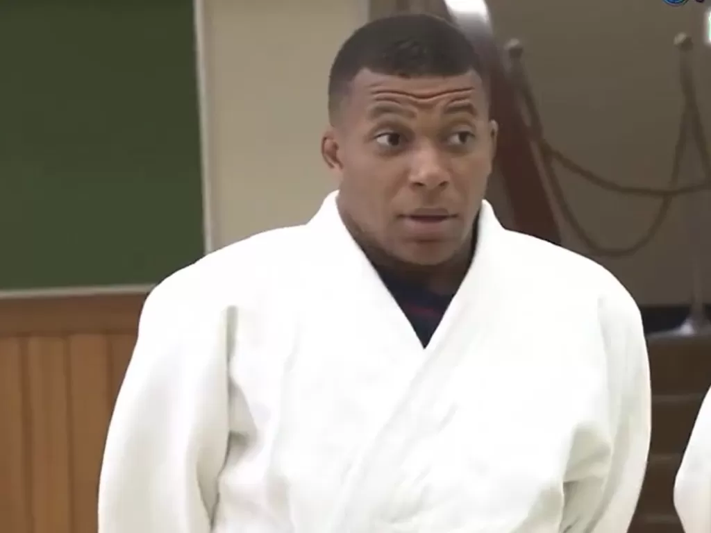 Kylian Mbappe ketakutan lihat judo. (Twitter@t_CAVENI)