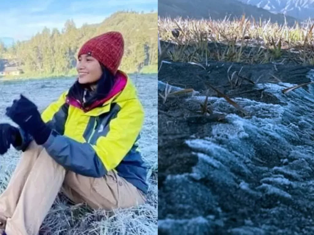 Embun salju memikat wisatawan (ANTARA/HO-Diskominfo Lumajang/Ahmad Sugeng Laksono/Z Creators)