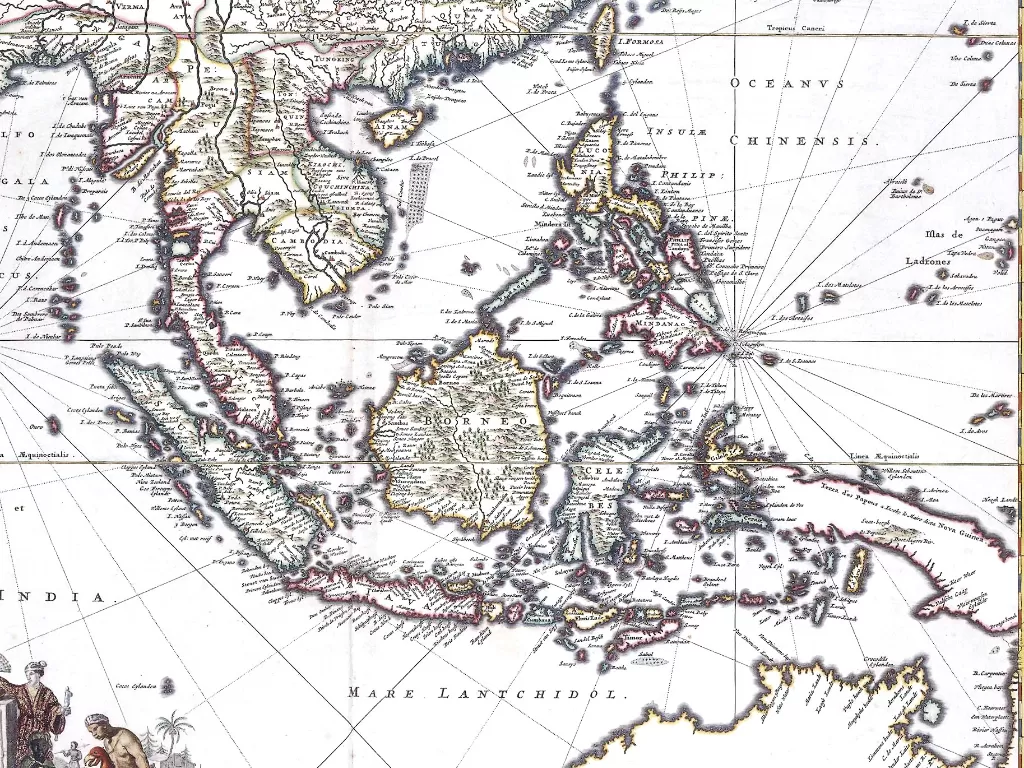Peta perdagangan Nusantara. (Wikipedia)