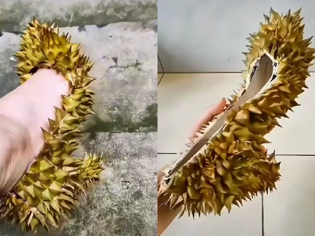 Sepatu dari kulit durian (TikTok/@t1111ty)