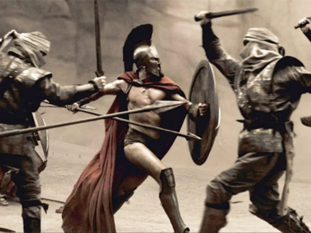 Ilustrasi tentara Sparta saat perang. (Ancient Origins)