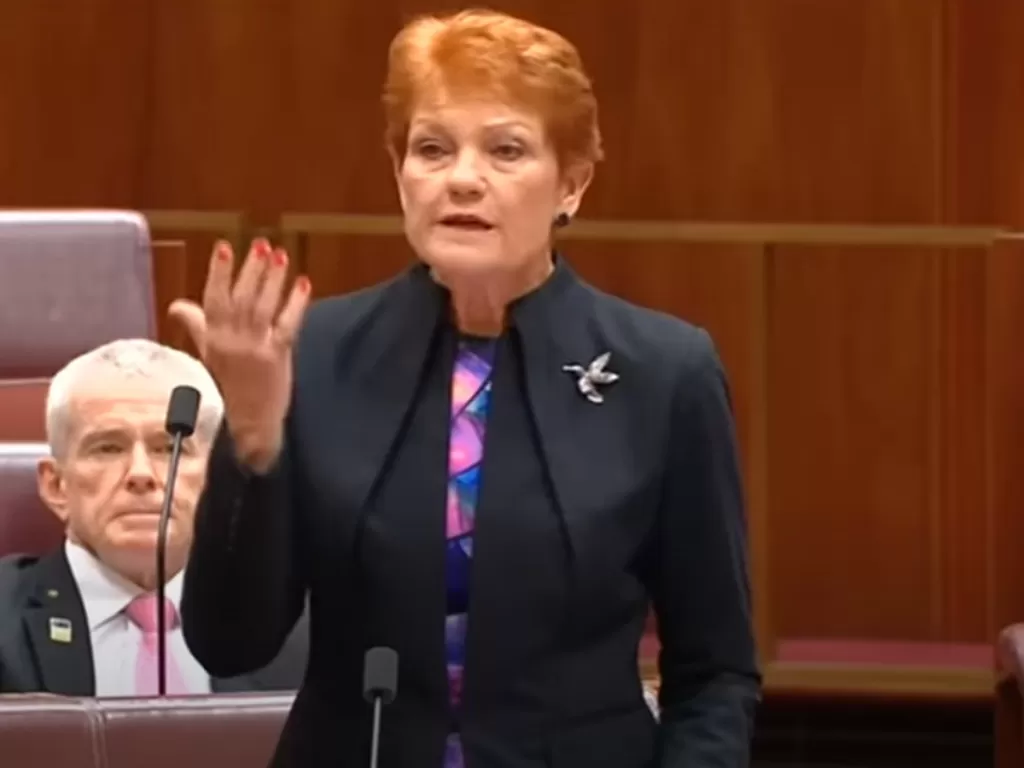 Pauline Hansone hina Bali yang penuh kotoron sapi. (Youtube/ Pauline Hanson's Please Explain)