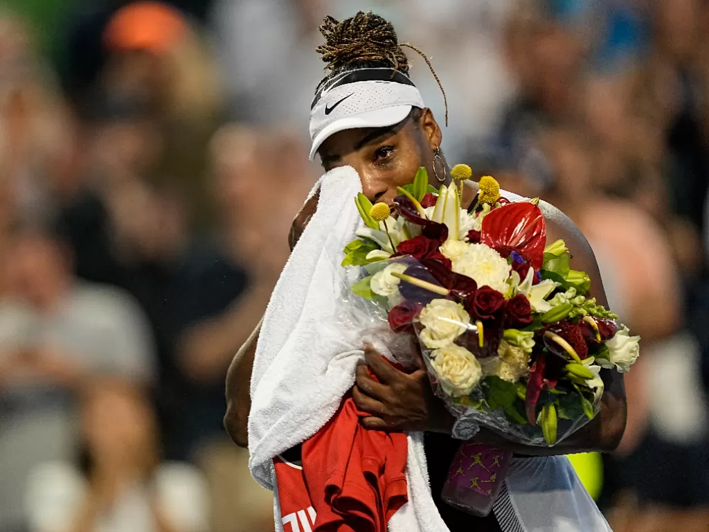 Serena Williams di Canadian Open 2022. (REUTERS/John E. Sokolowski)