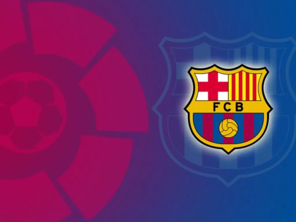 Ilustrasi logo klub Liga Spanyol, Barcelona. (ANTARA/Gilang Galiartha)