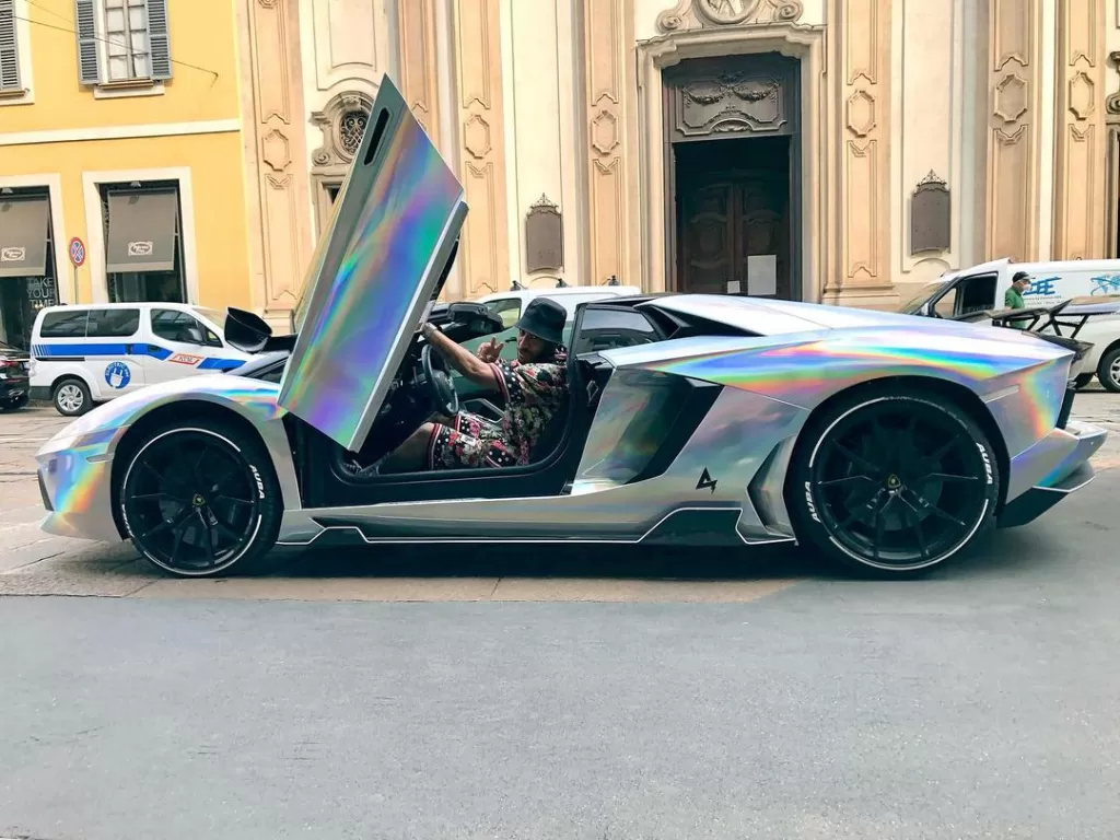 Lamborghini Huracan Milik Aubameyang. (Instagram/@auba)