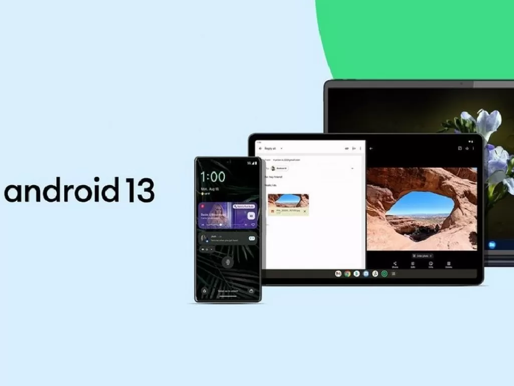 Tampilan baru di Android 13. (Dok. Google)