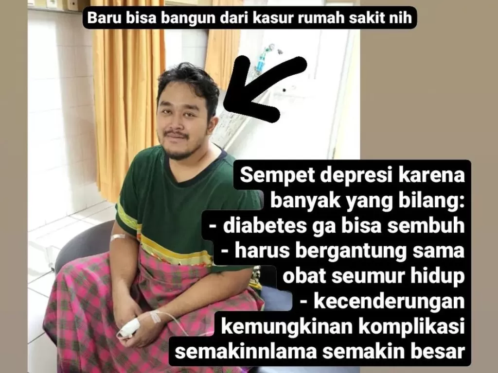 Pasien diabetes yang sempat koma. (Twitter/@mkbijaksana)