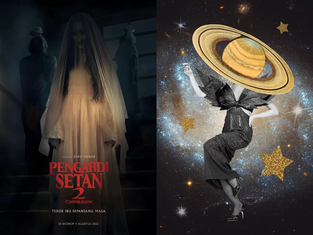Kiri: Pengabdi Setan 2: Communion. (imdb/rapi films) Kanan: Saturn Return. (reppeler)