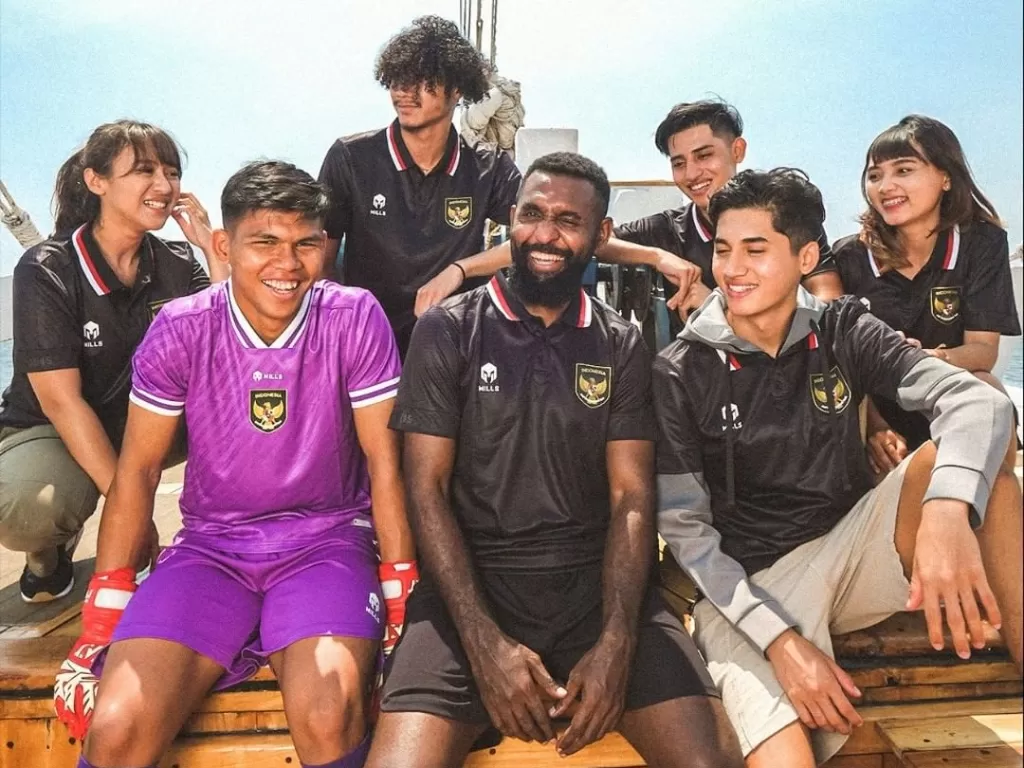 Jersey ketiga timnas Indonesia. (Instagram/pssi)
