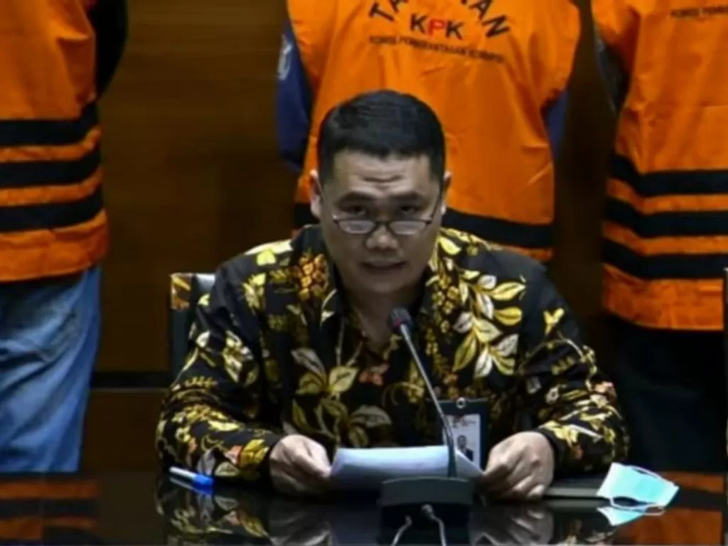 Tangkapan layar-Direktur Penyidikan KPK Asep Guntur Rahayu saat jumpa pers di Gedung KPK, Jakarta, Minggu (21/8/2022). (ANTARA/Benardy Ferdiansyah)