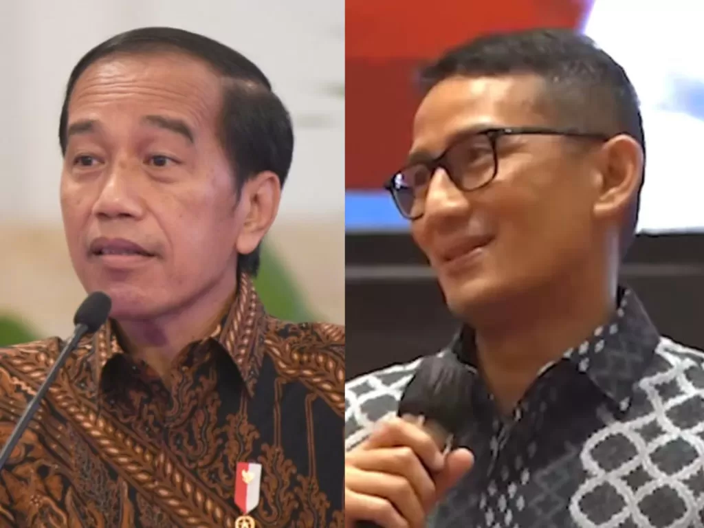 Presiden Jokowi dan Menparekraf Sandiaga Uno. (Antara/Instagram/Sandiaga Uno)