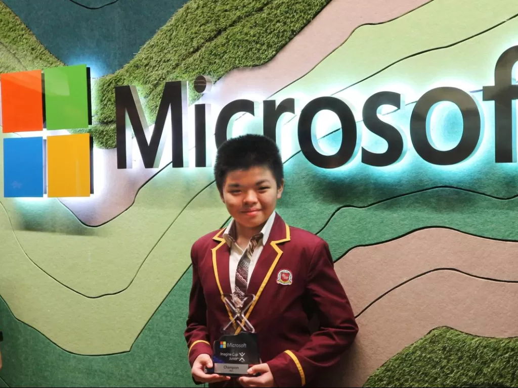 Pemenang Imagine Cup Junior asal Indonesia Evan Felix Santoso. (Dok Microsoft)