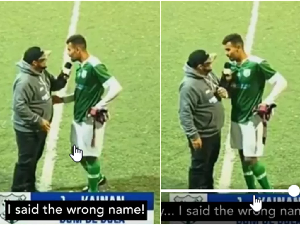 Kiper Brazil salah sebut nama pacar saat wawancara pasca pertandingan. (Screenshoot/Twitter/@skyfootball)