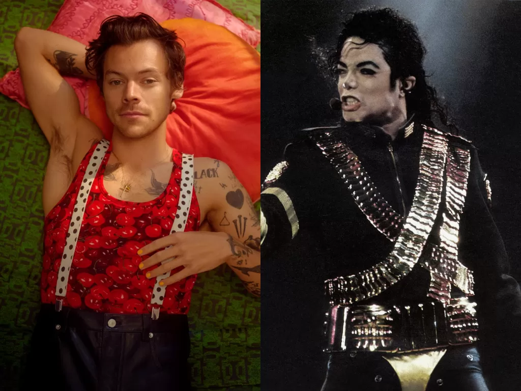Kiri: Harry Styles. (Rolling Stone) Kanan: Mendiang Michael Jackson. (Wikimedia Commons)