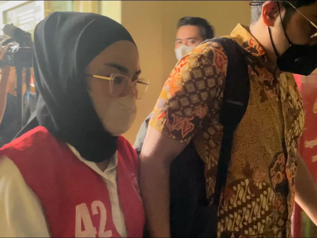 Medina Zein menjalani sidang di Pengadilan Negeri Jakarta Selatan. (INDOZONE/Putri Octavia Saragih) 