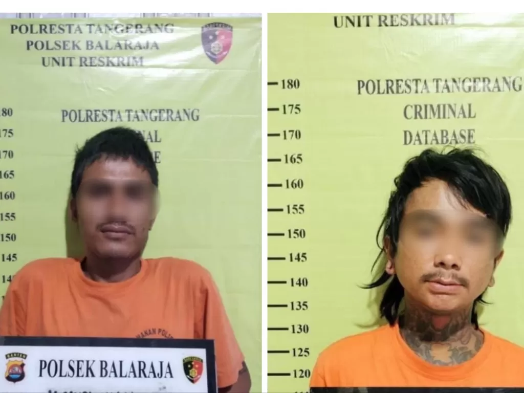 Dua tersangka yang melakukan aksi pungli (Dok. Humas Polda Banten)
