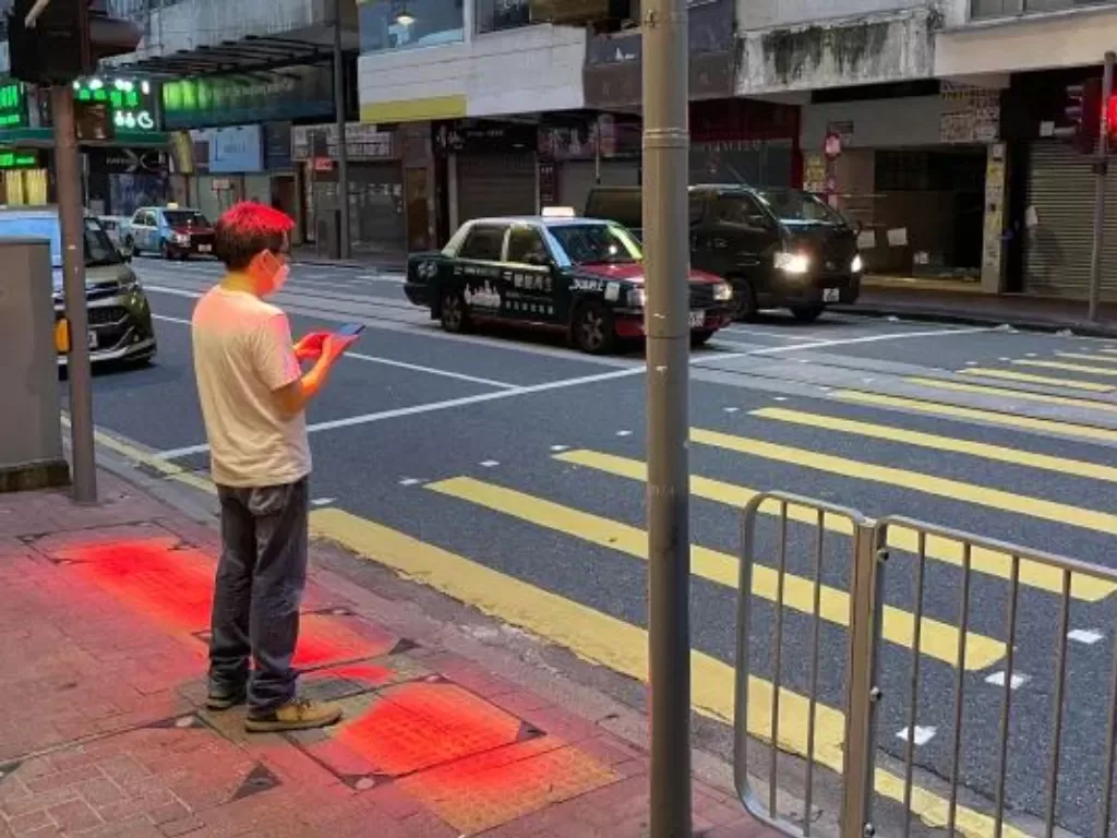 Lampu merah khusus pecandu smartphone di Hong Kong. (Dok. Pemerintah Hong Kong)