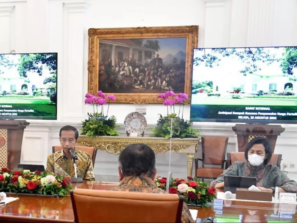 Lukisan berjudul Penangkapan Pangeran Diponegoro terpajang di Istana Merdeka (Instagram/smindrawati)
