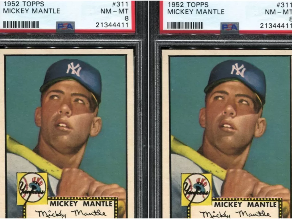 Kartu bisbol Mickey Mantle yang pecahkan rekor lelang Rp172 miliar). (REUTERS)
