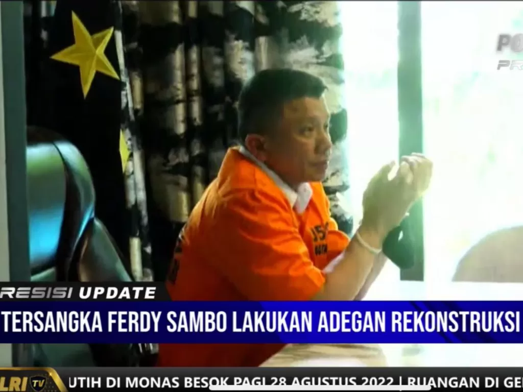 Ferdy Sambo Jalani Rekonstruksi (Dok. Polri TV)
