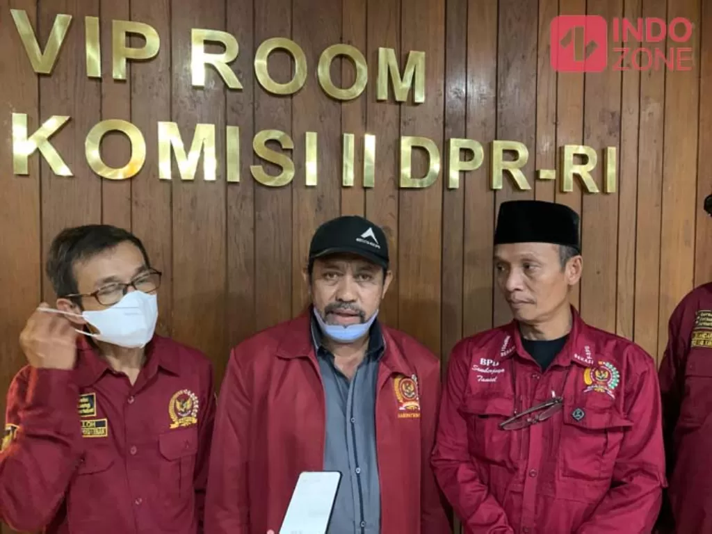 Persatuan Anggota Badan Permusyawaratan Desa Seluruh Indonesia (PABPDSI) bertemu Komisi II DPR. (INDOZONE/Harits Tryan)
