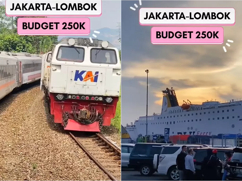 Jakarta-Lombok budget Rp 250 ribu. (TikTok/@ muhammadezrap)