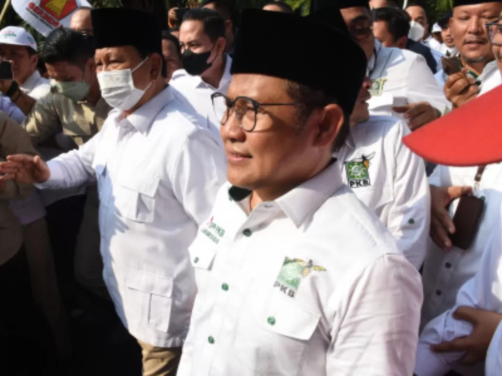 Ketua Umum PKB Muhaimin Iskandar alias Cak Imin (kanan). (ANTARA FOTO/Indrianto Eko Suwarso)