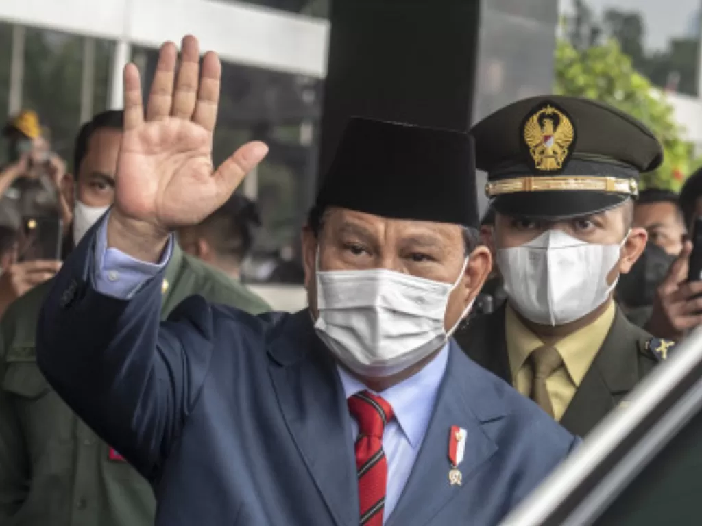 Ketua umum partai Gerindra, Prabowo Subianto. (ANTARA FOTO/Muhammad Adimaja)