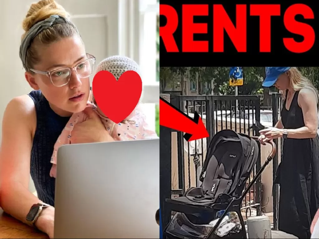 Amber Heard (Instagram/amberheard), diduga menyewa bayi untuk konten. (Youtube/Joseph Morris).