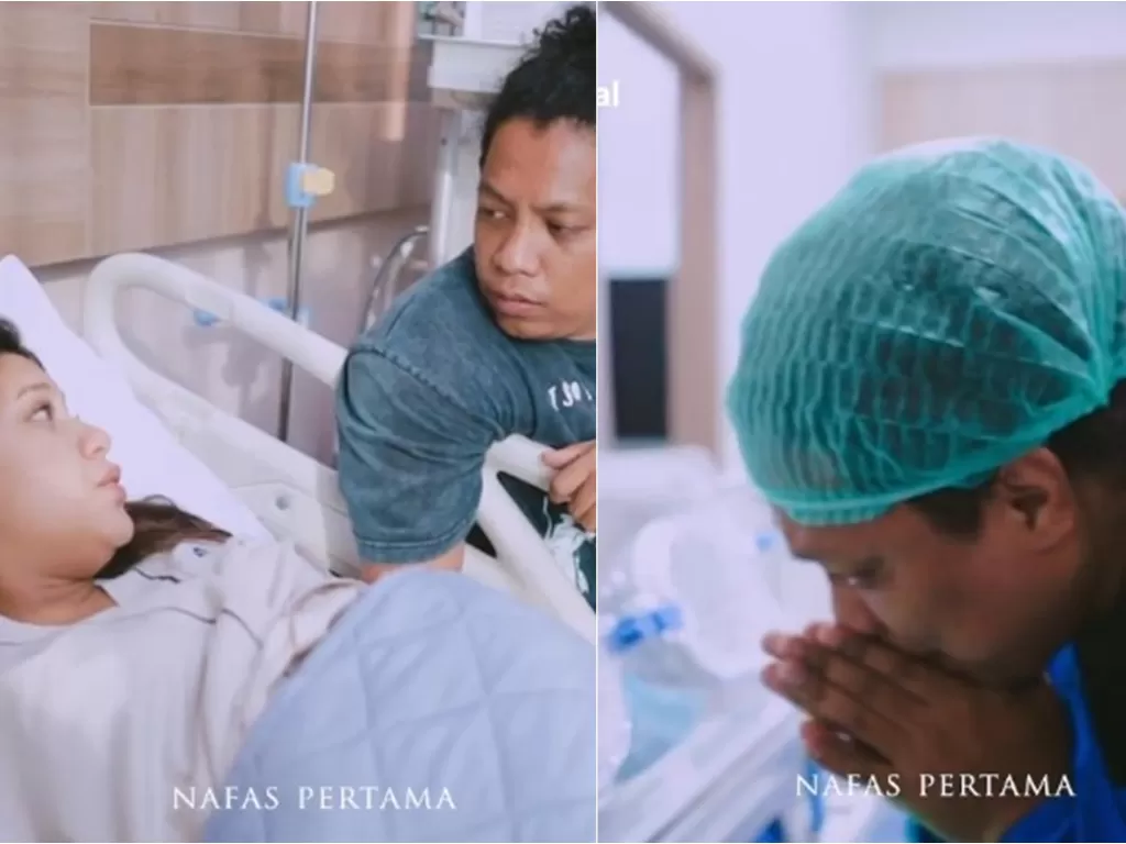 Momen kelahiran anak pertama Arie Kriting dan Indah Permatasari (Instagram/@indahpermatas)