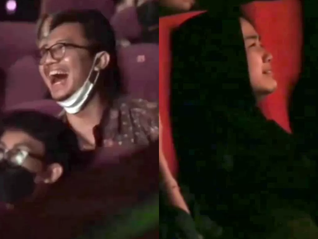 Reaksi penonton saat menyaksikan Miracle in Cell No 7 di bioskop. (Instagram/miracleincellno7movie)