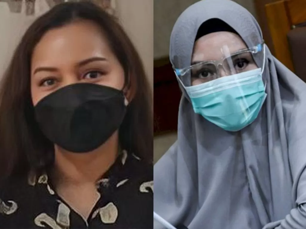 Perbedaan Pinangki Sirna Malasari di persidangan pakai jilbab dan usai bebas bersyarat yang lepas hijab. (ANTARA/M Risyal Hidayat/Dok)