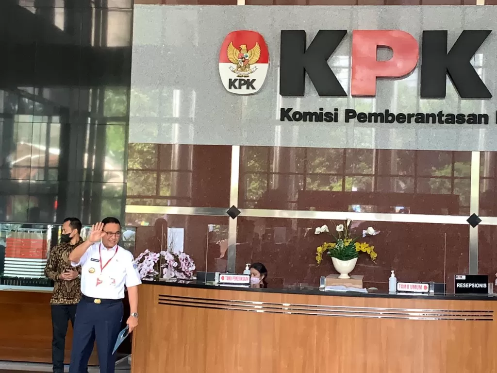 Gubernur DKI Jakarta Anies Baswedah pemenuhi panggilan KPK untuk dimintai keterangan terkait kasus dugaan korupsi Formula E. (INDOZONE/Harits Tryan)