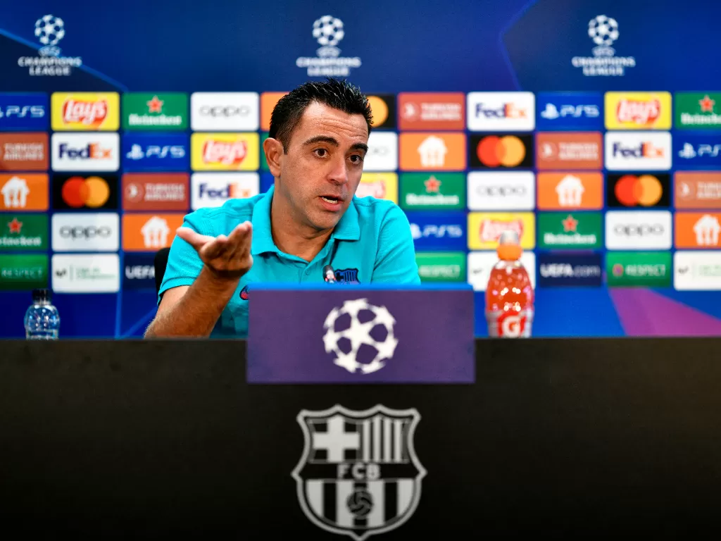 Pelatih Barcelona, Xavi Hernandez. (REUTERS/Pablo Morano)