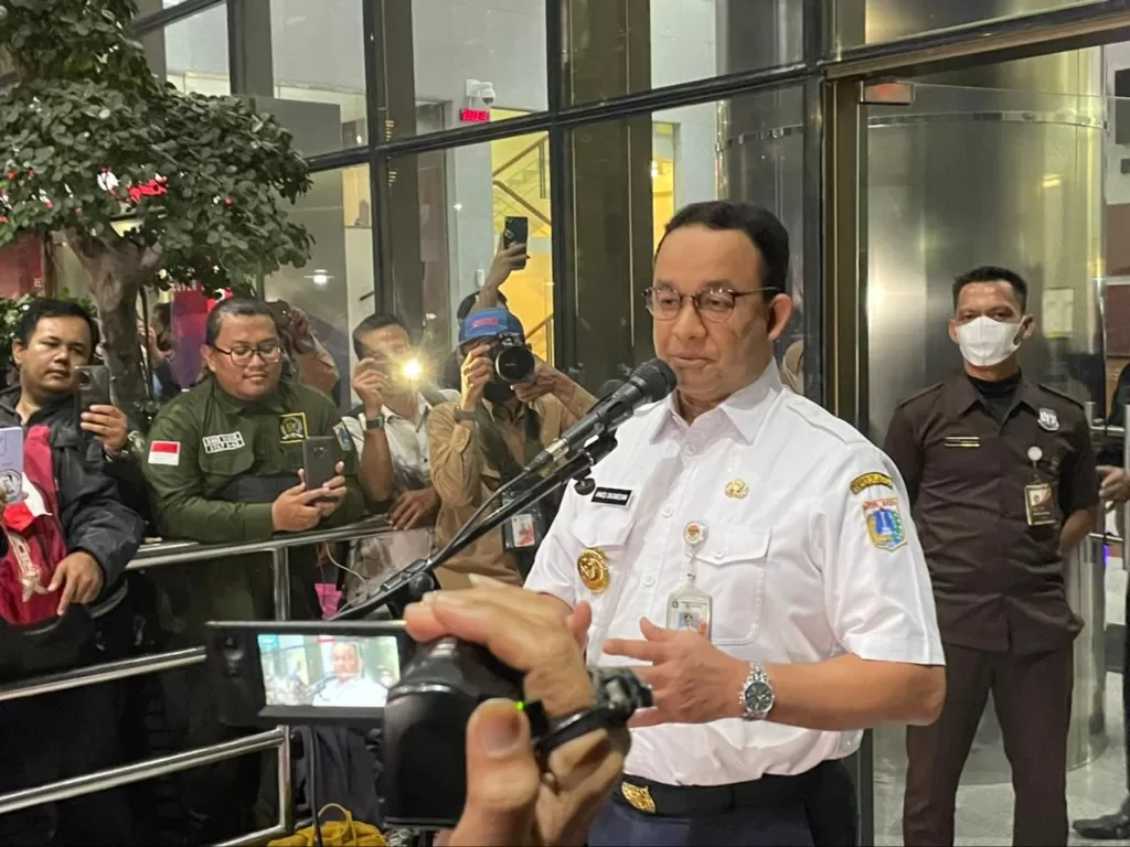 Gubernur DKI Jakarta Anies Baswedan selesai dimintai keterangan oleh KPK terkait formula E. (INDOZONE/Harits Tryan)