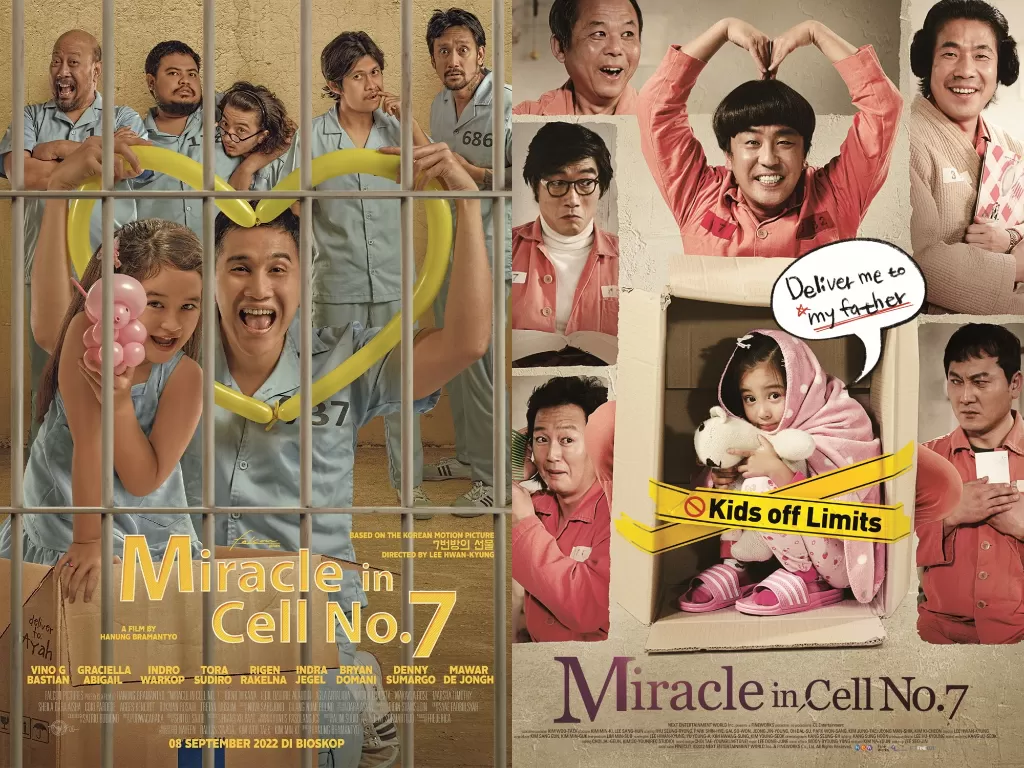 Perbedaan Miracle in Cell No 7 versi Korea dan Indonesia. (Falcon Pictures/Korea Film)