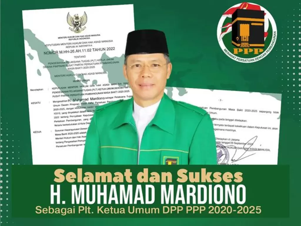 Plt Ketua Umum DPP PPP Muhammad Mardiono. (Instagram@dpp.ppp)